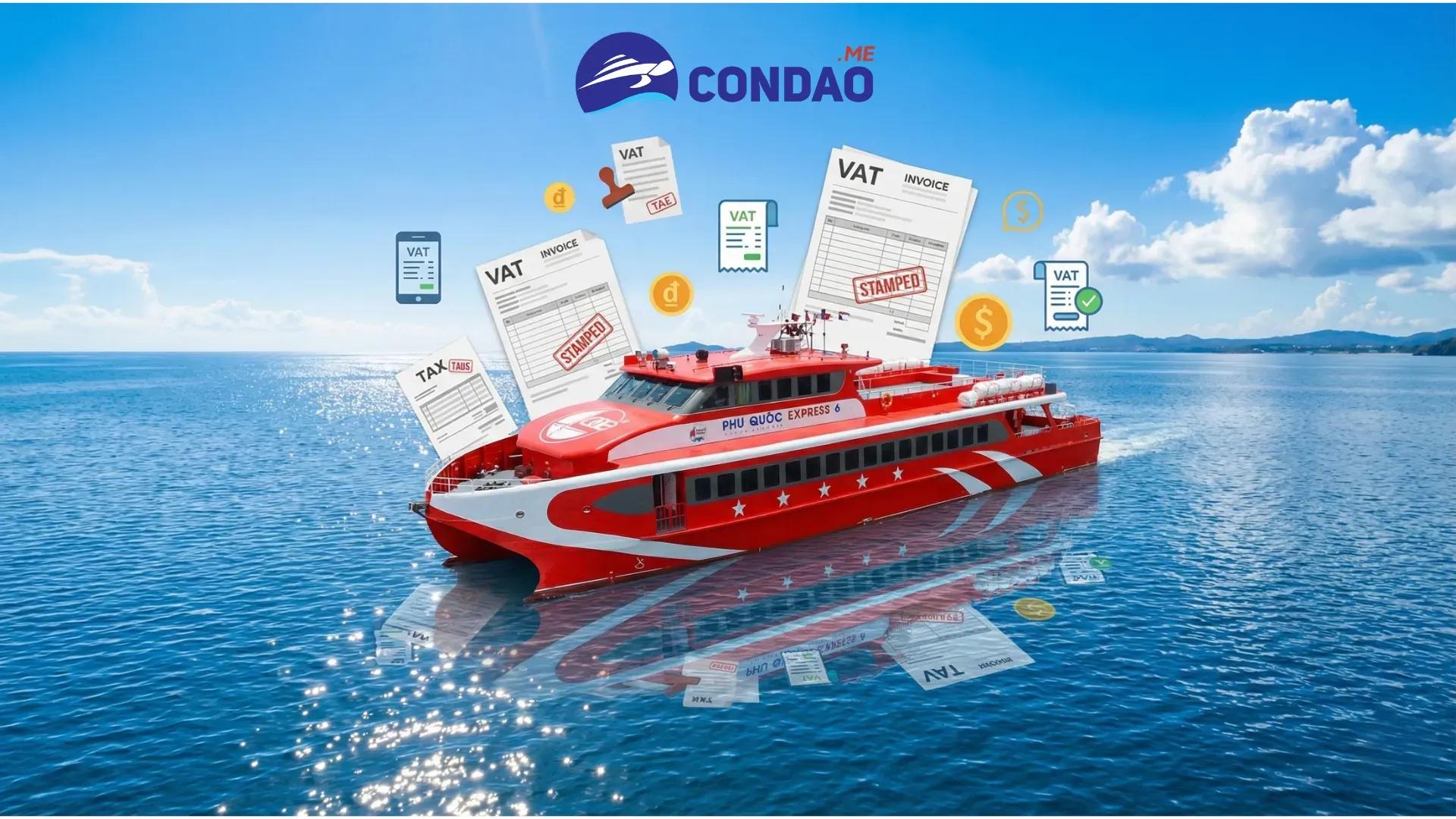 Hóa đơn VAT - đặt vé tàu Côn Đảo