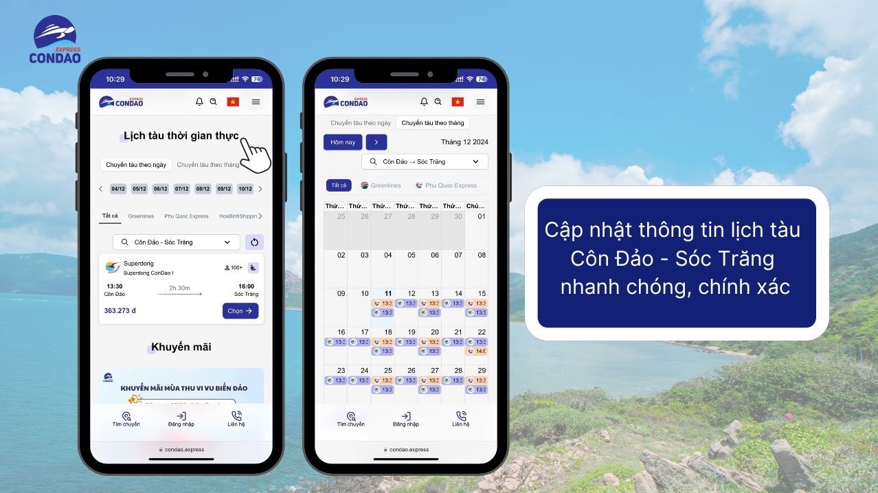 Cập nhật thông tin lịch tàu Côn Đảo Sóc Trăng thời gian thực